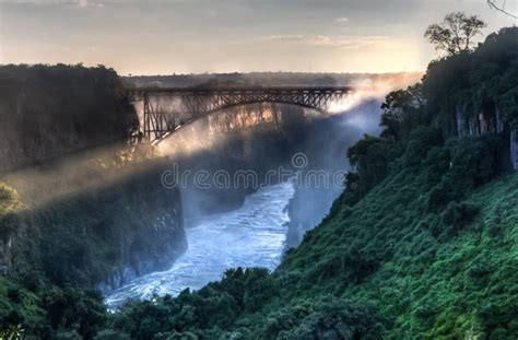 Victoria Falls Bridge stock image. Image of africa, sunset - 27211649