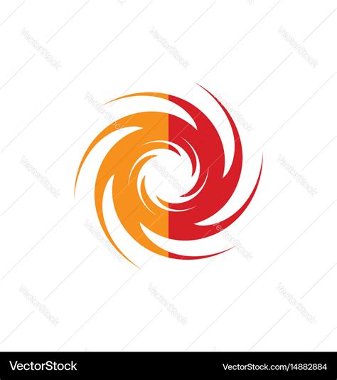 Spin abstract swirl gear logo Royalty Free Vector Image