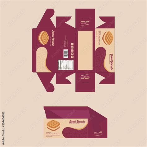 Biscuit Packaging Design Stock Vector | Adobe Stock