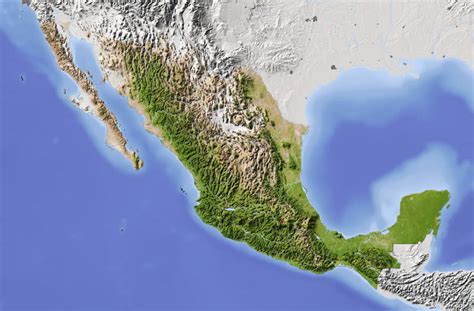 Mapa de relieve de México - Mapa de México