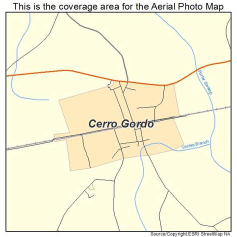 Aerial Photography Map of Cerro Gordo, NC North Carolina