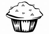 Muffin Coloring Page sketch template