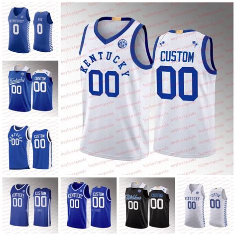 Custom NCAA Kentucky Wildcats Basketball Jerseys Kentucky Jersey Adou ...