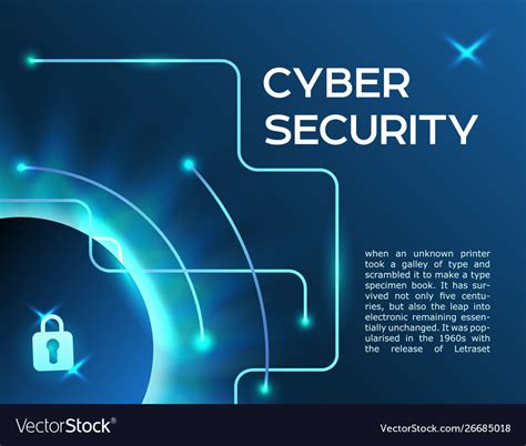 Horizontal banner cyber security information Vector Image