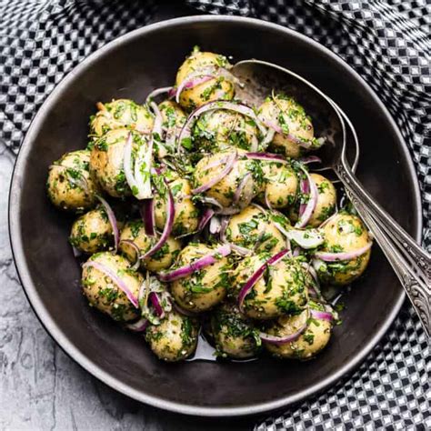 Easy Warm Potato Salad With Red Onion and Parsley