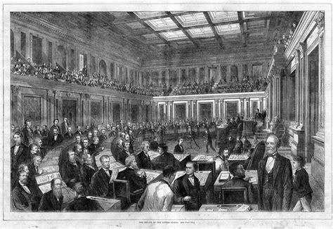 SENATE OF THE UNITED STATES IN 1871, ANTIQUE, HISTORY, SENATE PAGES AND ...