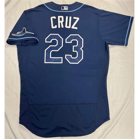 Game Used Navy Jersey: Nelson Cruz (Tampa Bay Rays Debut) - July 23 at CLE - 2021 | Tampa Bay ...