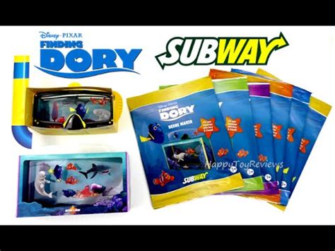 2016 SUBWAY DISNEY PIXAR FINDING DORY MOVIE KIDS MEAL TOYS SET 6 ...