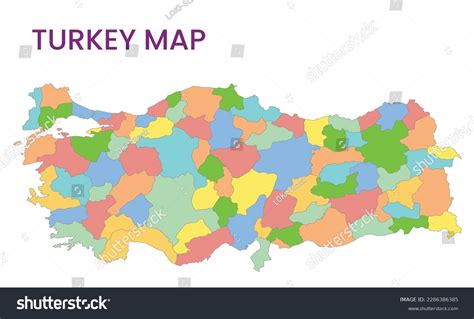 High Detailed Map Turkey Outline Map Stock Vector (Royalty Free ...