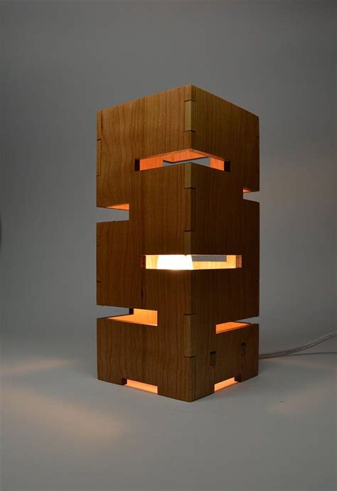 Wall Lamps Diy, Wood Lamps, Diy Lamp, Geometric Lamp, Wall Clock Wooden, Wood Shop Projects ...