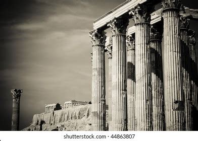 Greek Columns Temple Olympian Zeus Athens Stock Photo 44863807 ...