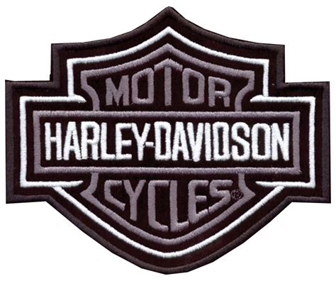 Harley-Davidson Aufnäher Bar & Shield, silber / M im Thunderbike Shop