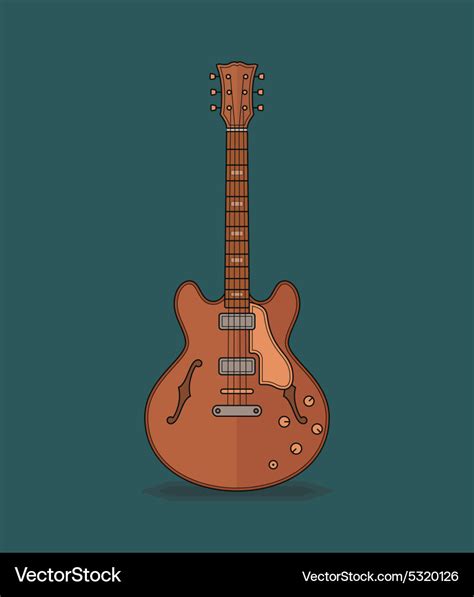 Flat icons of guitar Royalty Free Vector Image