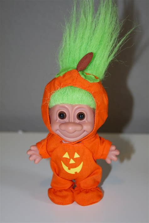 Pumpkin Halloween Troll Doll by Russ