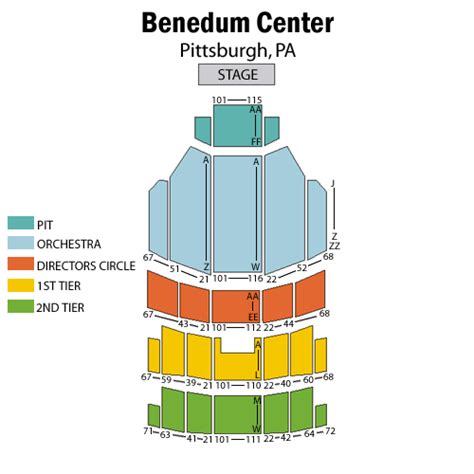 Seating Chart | Benedum Center | Pittsburg, Pennsylvania