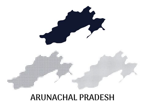 Arunachal Pradesh Map Vector | Frebers