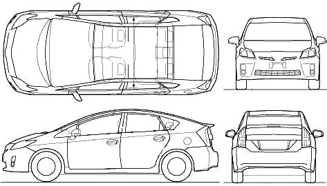 Toyota Prius Coloring Page Coloring Pages