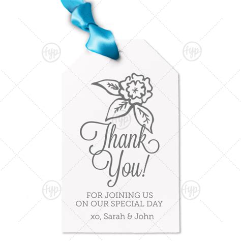 Thank You Flowers Letterpress Tag | Luggage Tag | For Your Party