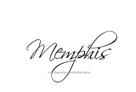 Memphis Name Tattoo Designs