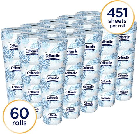 Get a great deal on Cottonelle Bulk Toilet Paper! Get 60 rolls of 451 sheets for only $49.82 ...