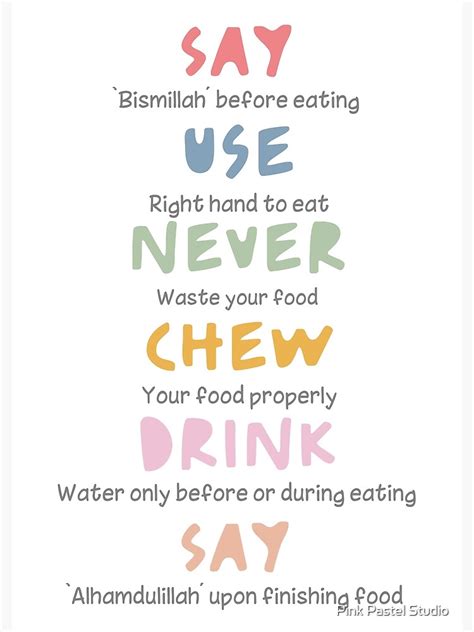 "Muslim Etiquette of Eating and Drinking | Islamic Food Rules for ...