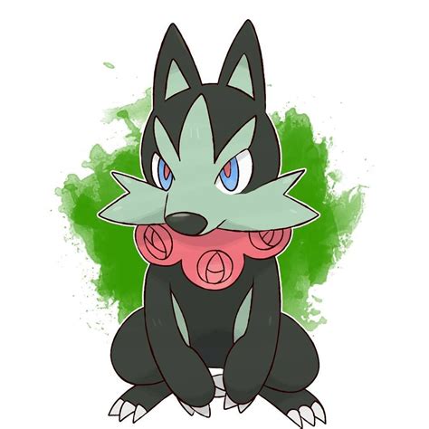 Wolf Grass Starter- Fakemon Commission . . Lykrose Type: Grass | Cute fantasy creatures, Pokemon ...