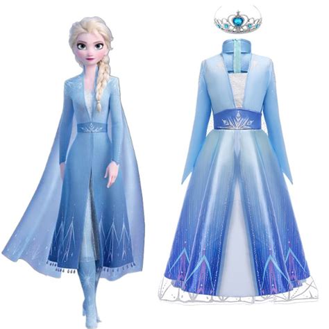 DokiDoki-SR Movie Cosplay Elsa Dress Princess Dress Bule Elsa ...