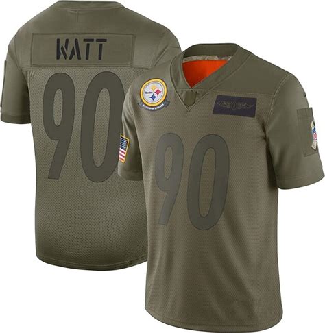 XYY T.J. Watt Jersey, Steelers # 90 American Football Shirt, Embroidery ...