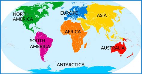 6 Continents Map