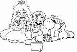 Princess Peach Coloring Pages Super Marios Lover  ColoringLivecom sketch template