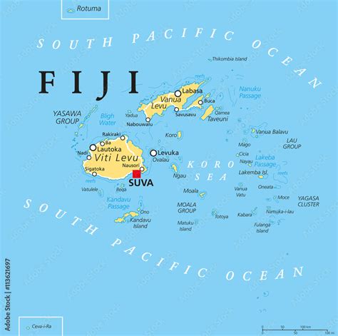 Fiji Political Map Fiji Political Map With Capital Suva Islands | Images and Photos finder