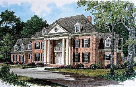 Stately Georgian Manor - 17563LV | Architectural Designs - House Plans