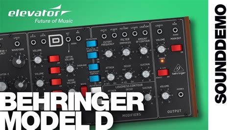 Behringer Model D - Desktop Synthesizer - Sound Demo (no talking) - YouTube