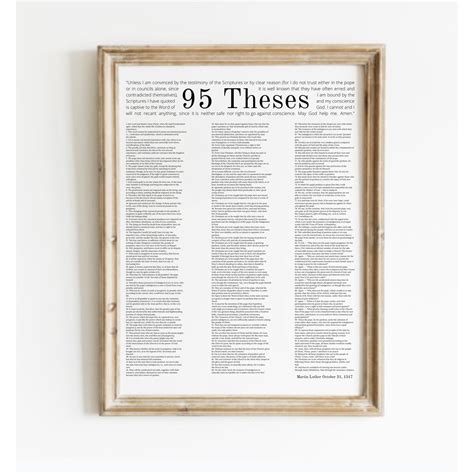 Martin Luther 95 Theses Printable