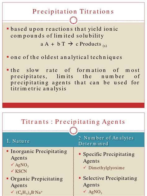 8-Precipitation Titrations PDF | PDF