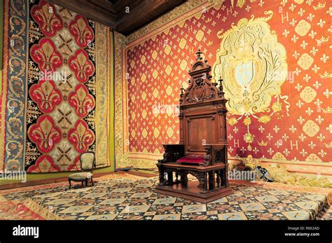 Interior Of Chateau De Chambord Royal Medieval French Castle Loire ...