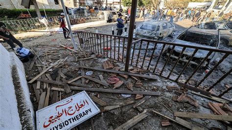 In Pics: The devastation after the Gaza hospital air strike that killed ...