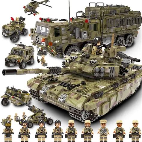 XingBao ww2 army series helicopter sets figures tank building blocks children toys SWAT ...