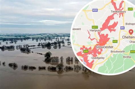 Massive areas of Gloucestershire expected to be under water by 2050 reveal flood maps ...