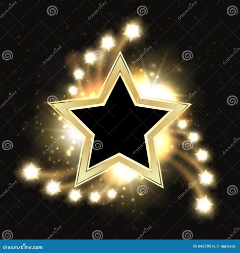 Stars Vector Sparkling Gold Background Design With Star Frame | CartoonDealer.com #84279572