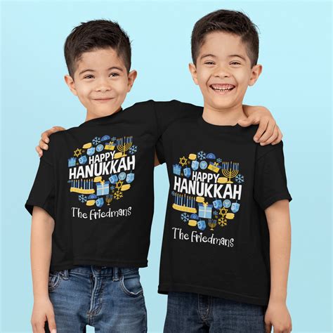 Happy Hanukkah Family Matching T-shirts Personalized Matching - Etsy