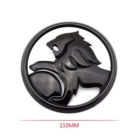 Holden Gloss Black Plastic Lion Emblem 110mm Sticker