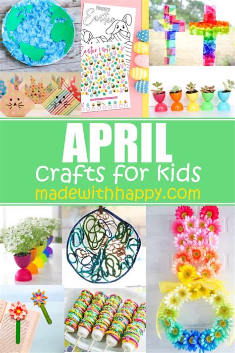 April Crafts For Kids - Easter Crafts, Spring Crafts and Earth Day Crafts