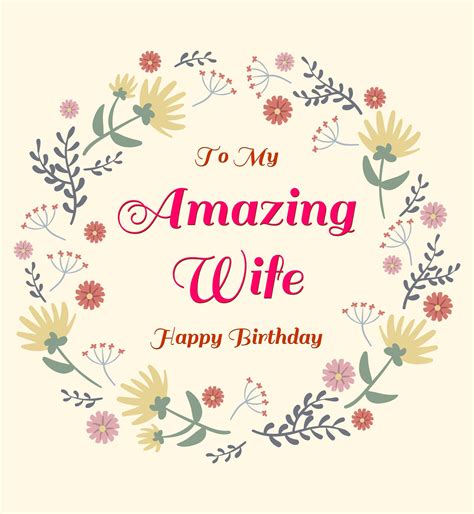 Printable Wife Birthday Cards - Printable Templates Free