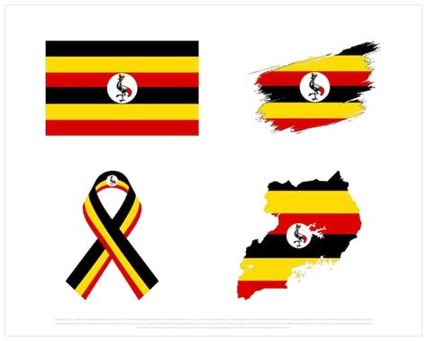 Premium Vector | Flag of Uganda Brush Style Flag of Uganda Map of ...