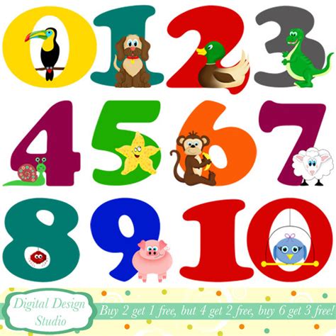 numbers 1 10 cartoon - Clip Art Library