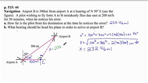 PC - Law of Cosines, Example 44 - YouTube