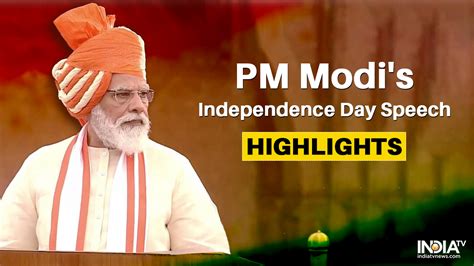 PM Narendra Modi speech Independence Day Red Fort Modi address – India TV