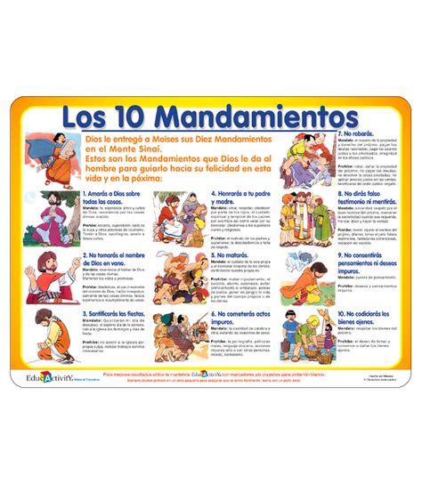 Los diez mandamientos en 2020 | Los diez mandamientos, Lecciones ...