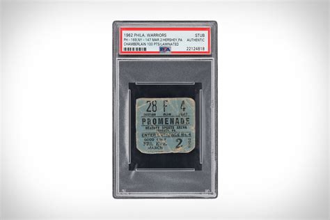 1962 Wilt Chamberlain 100-Point Game Ticket Stub | Uncrate